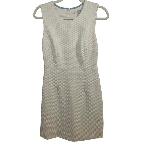 Boden Textured Knitted White Dress Diamond Print Stretch Comfort Dress size 6 - Picture 1 of 6